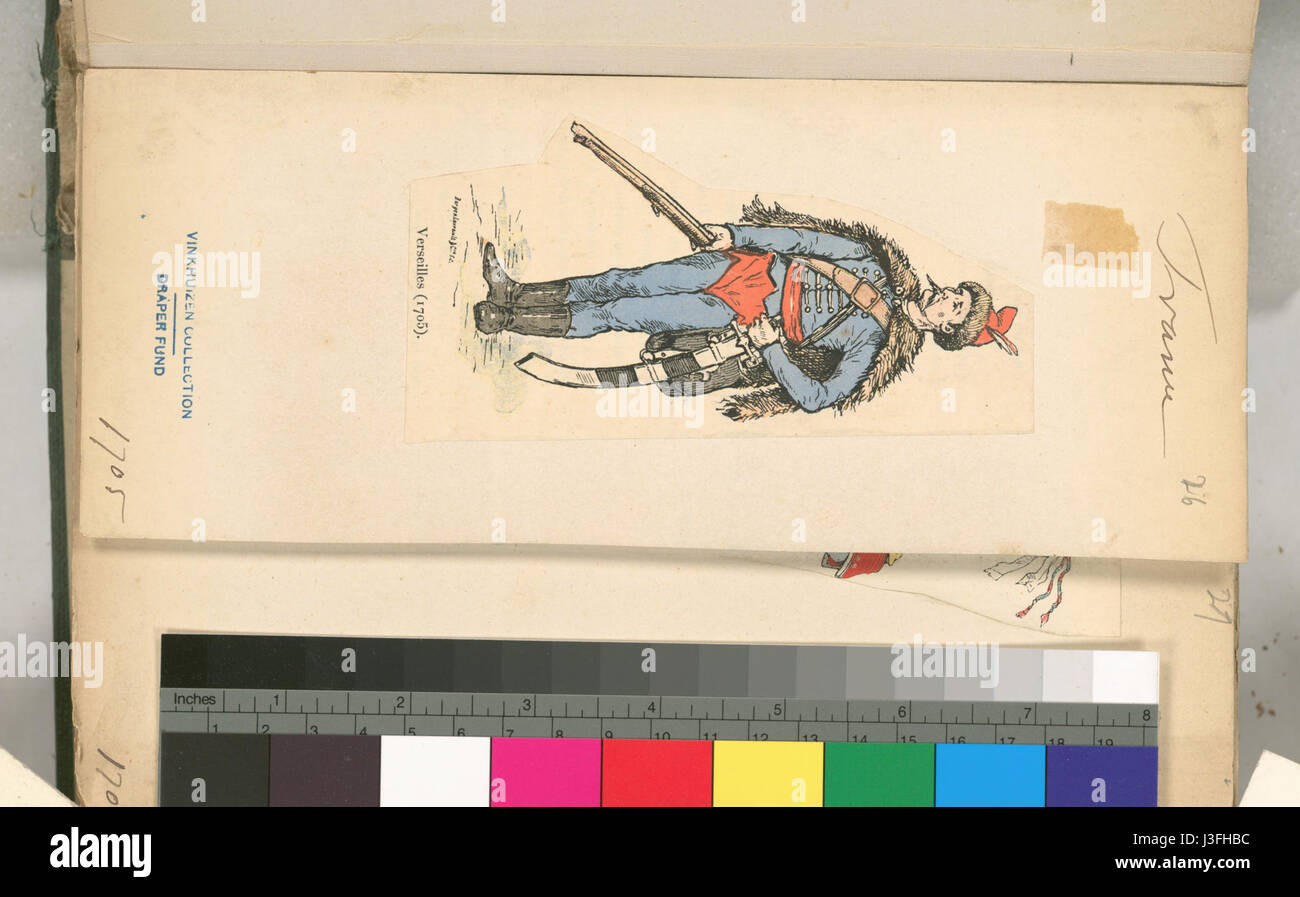 Questa immagine o testo si riferisce ad un periodo in Francia tra il 1700 e il 1720 durante il regno di Luigi XIV, il Re Sole. Il suo governo segnò l'apice della monarchia assoluta francese e l'espansione della cultura, delle arti e della politica francese. Questo periodo ha visto eventi significativi nella storia francese ed europea. Foto Stock