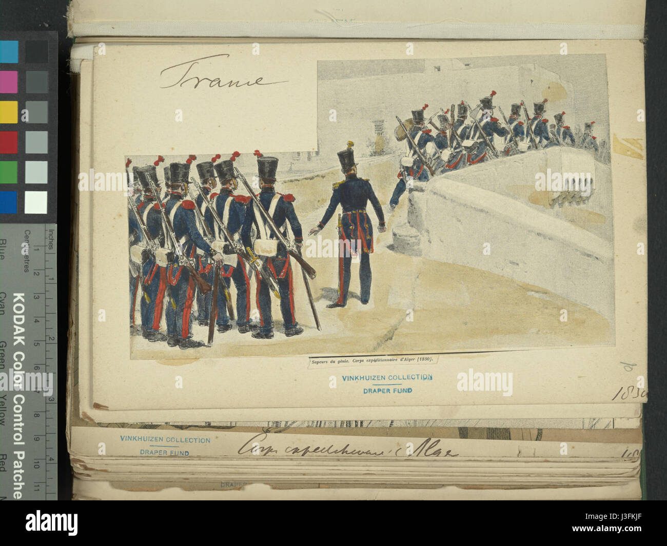 La rappresentazione della Francia del 1830 mostra eventi storici significativi, tra cui la Rivoluzione di luglio. Questa immagine riflette le turbolenze politiche e sociali del periodo e la transizione nella leadership francese. Foto Stock