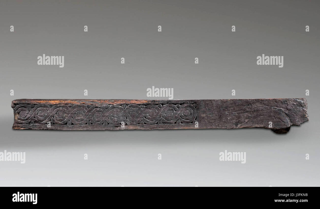 Frammento nadokiennej belki, warsztat nubijski Foto Stock