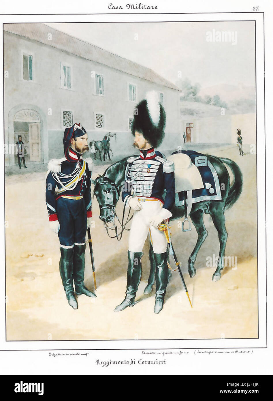 Garde royale napolitaine, cuirassiers Foto Stock