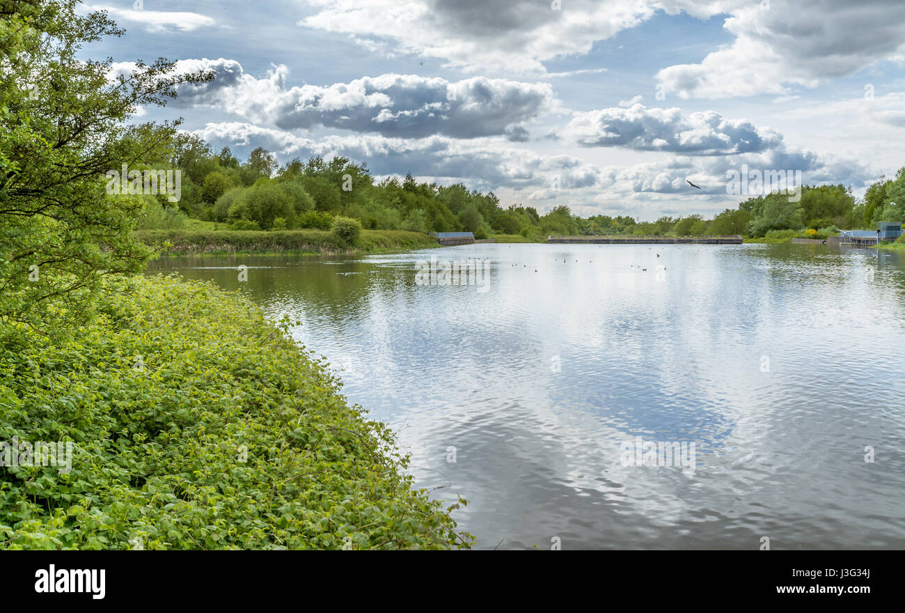 Una vista di Woolston occhi in Warrington Foto Stock