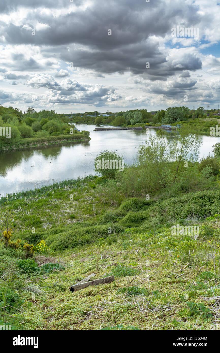 Una vista di Woolston occhi in Warrington Foto Stock