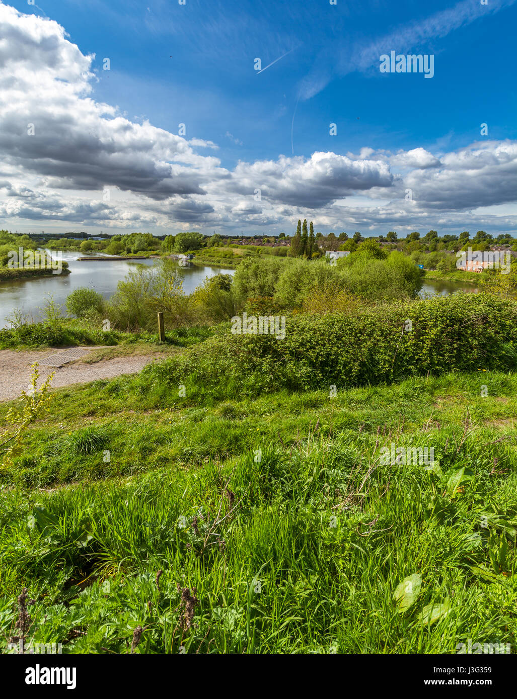 Una vista di Woolston occhi in Warrington Foto Stock