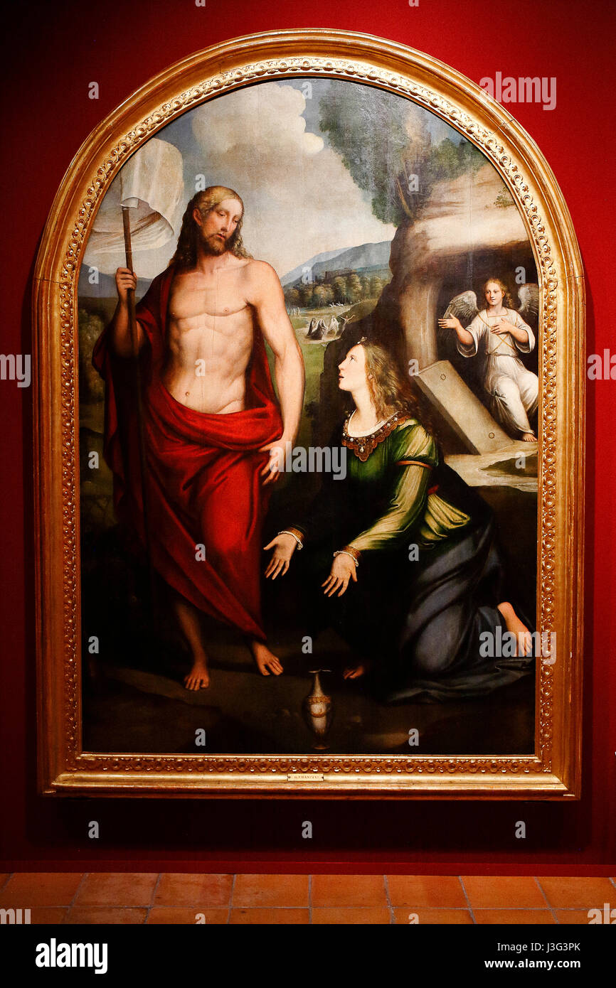 Urbino: Mostra Rinascimento segreto: Noli me tangere: Giacomo e Giulio Raibolini: 1542 Foto Stock