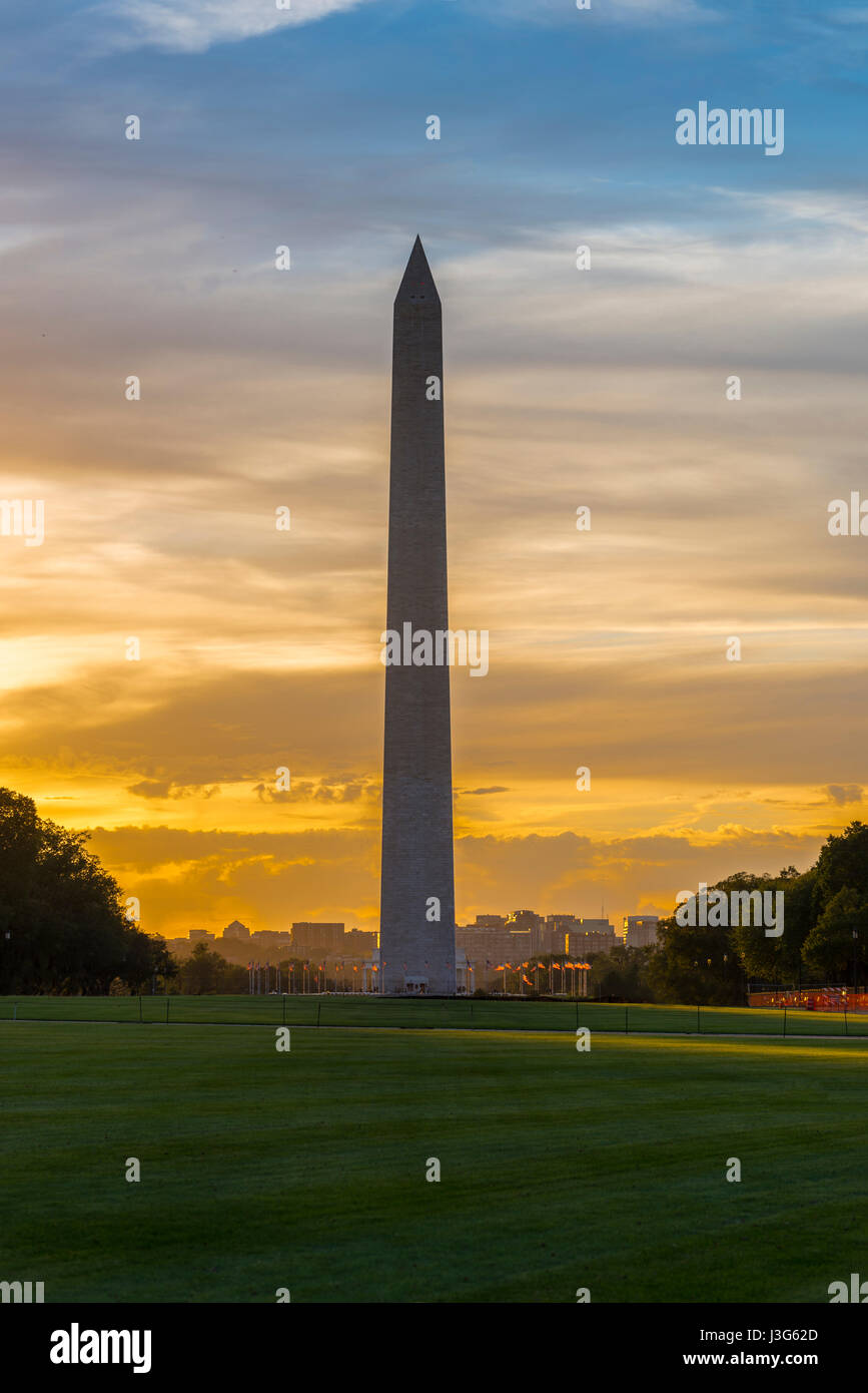 Il Monumento a Washington, Washington DC, Stati Uniti d'America Foto Stock