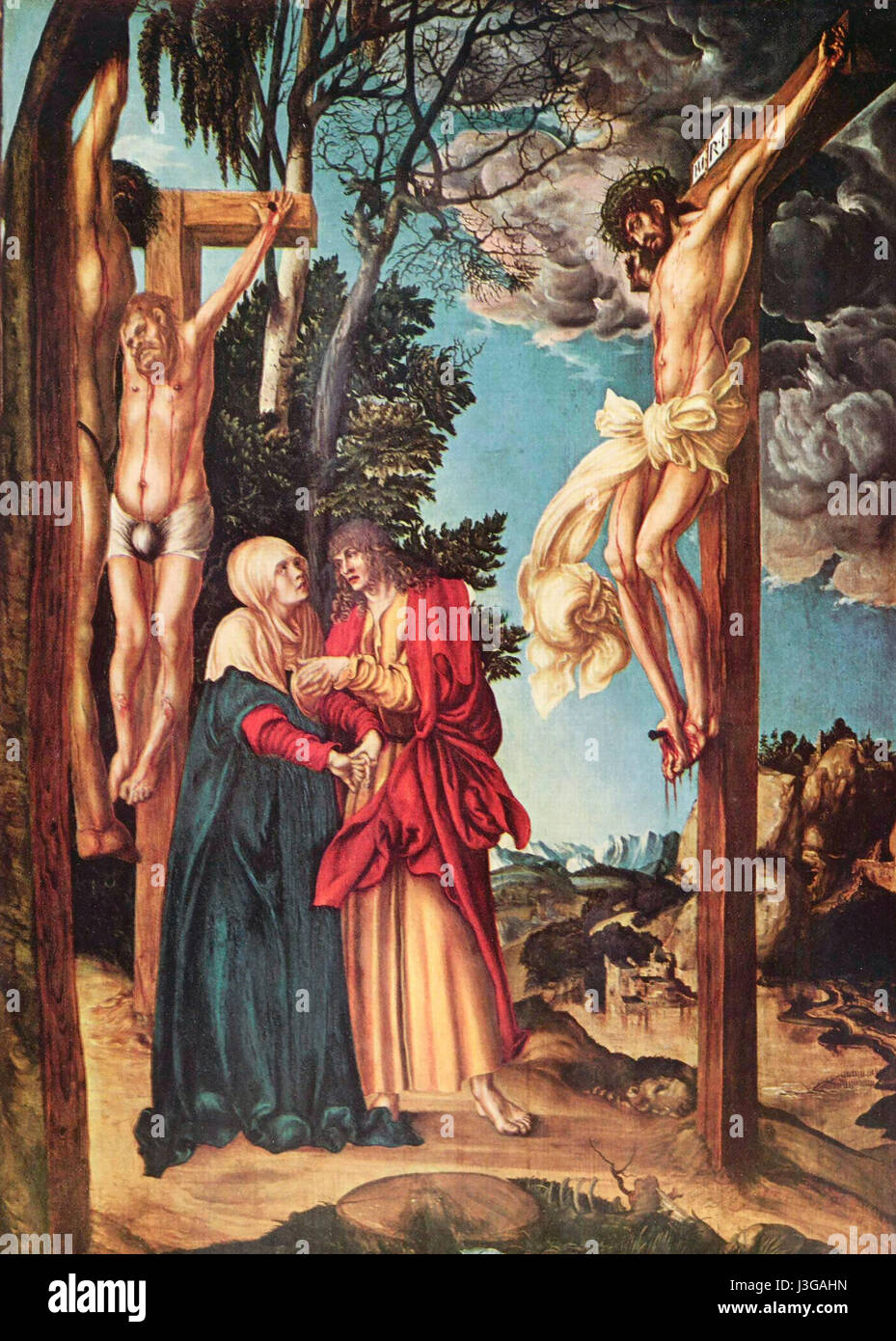 La crocifissione di Cristo - 1503 - Lucas Cranach il Vecchio Foto Stock