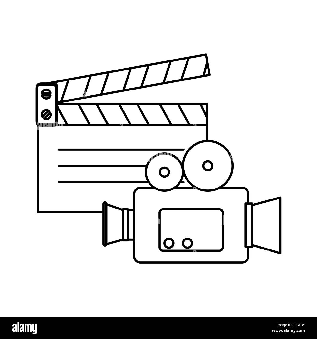 Cinema Divertimento le icone degli elementi Illustrazione Vettoriale