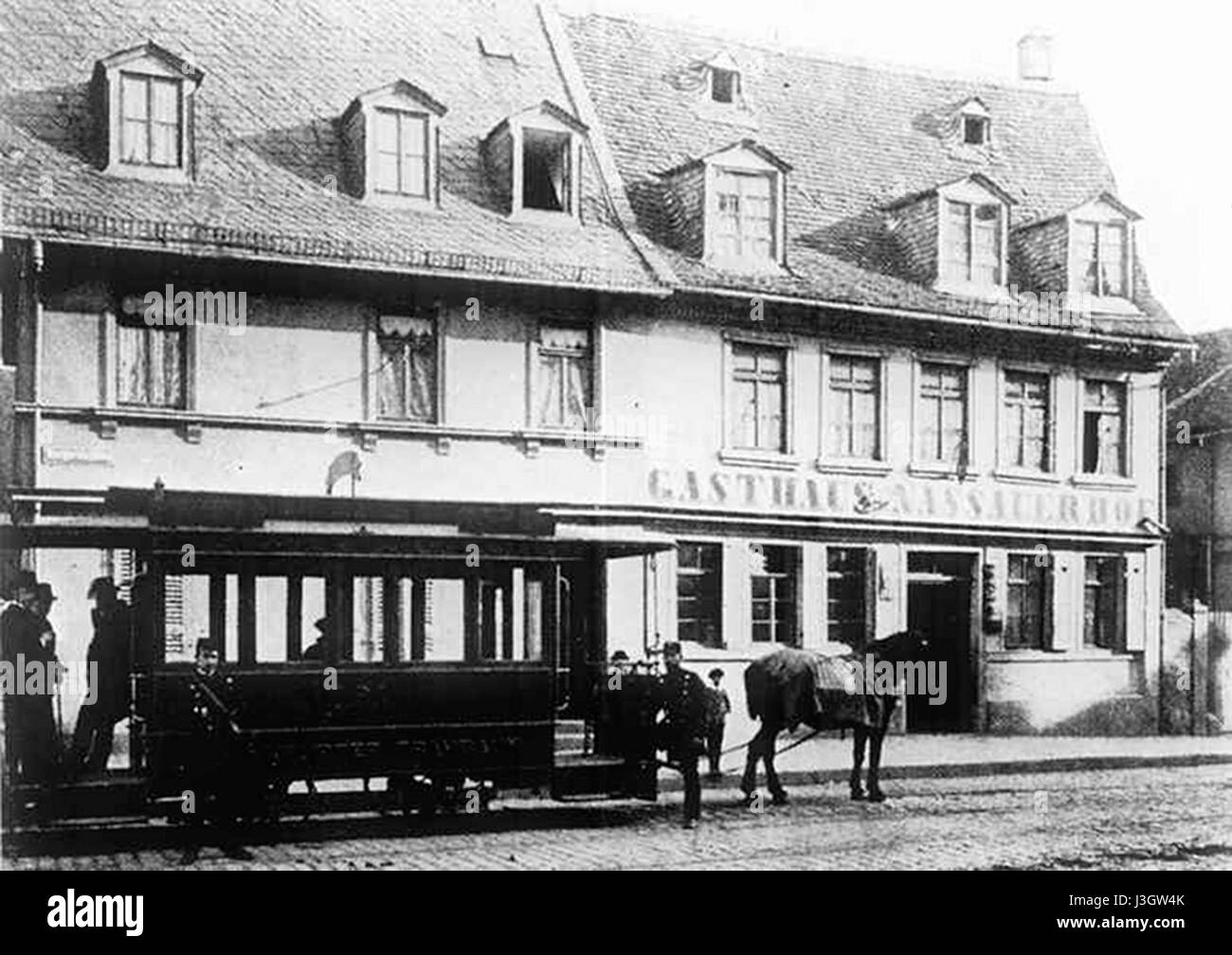 FTG Pferdebahnwagen Bornheim 1881 Foto Stock