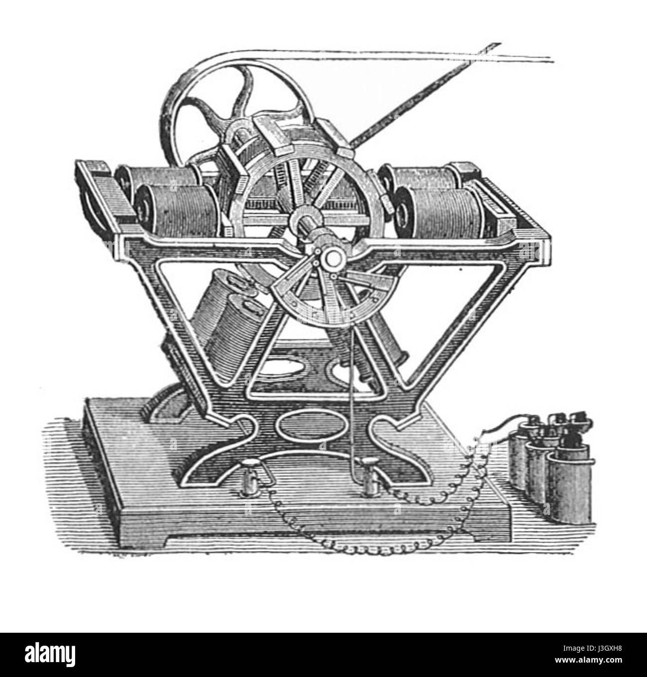 Il motore di Froment, presente nella pubblicazione del 1903 di Rankin Kennedy "Electrical installations, Vol V", è un motore elettrico precoce. Questo motore fa parte della storia dell'ingegneria elettrica, evidenziando i progressi nella tecnologia e nell'innovazione durante i primi anni del XX secolo, contribuendo allo sviluppo dei moderni sistemi elettrici. Foto Stock