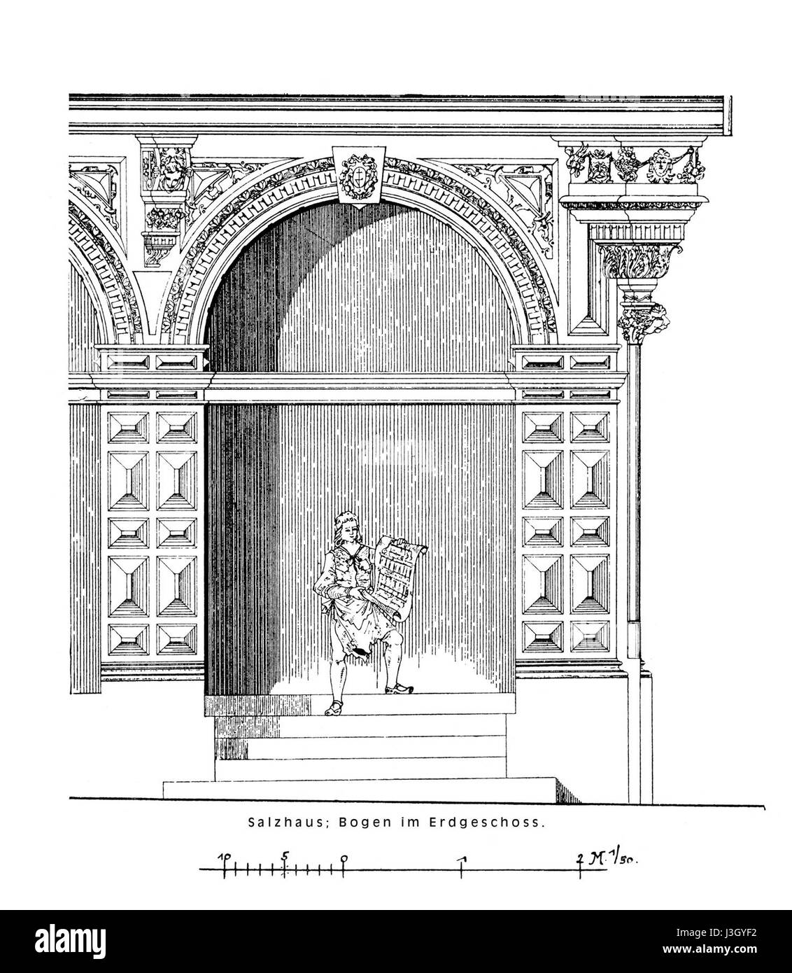 Frankfurt am Main Roemer Salzhaus Torbogen Foto Stock