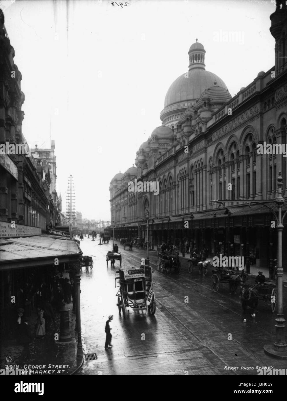 George Street da Market Street, Sydney dal Powerhouse Museum Collection Foto Stock
