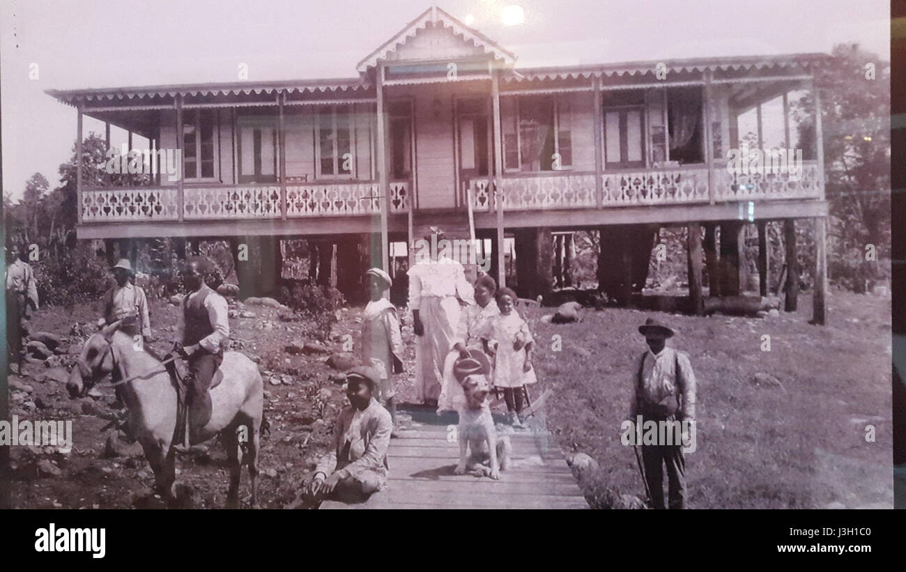 Familia limonense. Siglo XIX. Costa Rica Foto Stock