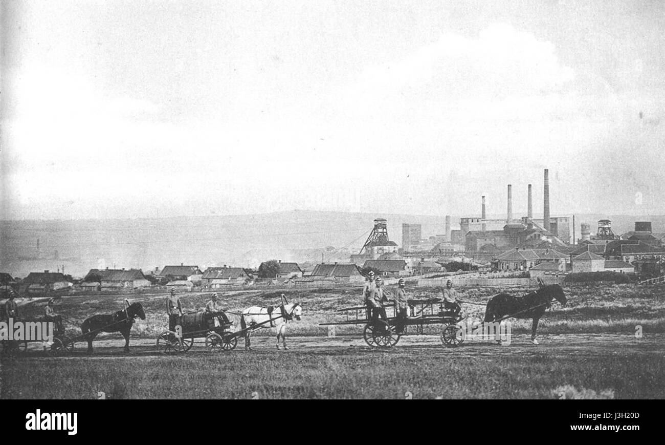 Motori Fire in Kadievka Foto Stock