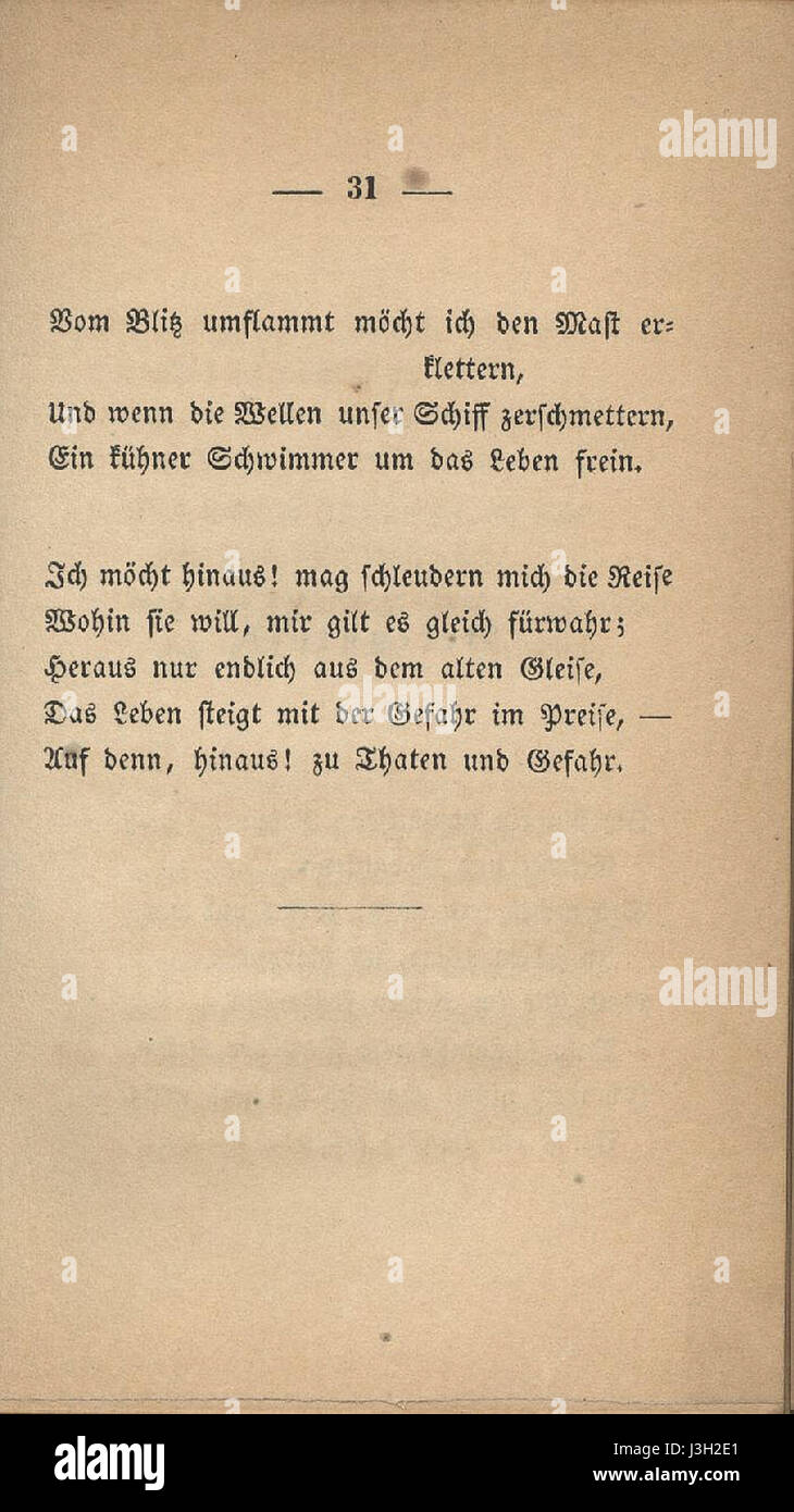 Fontane Gedichte 1851 031 Foto Stock