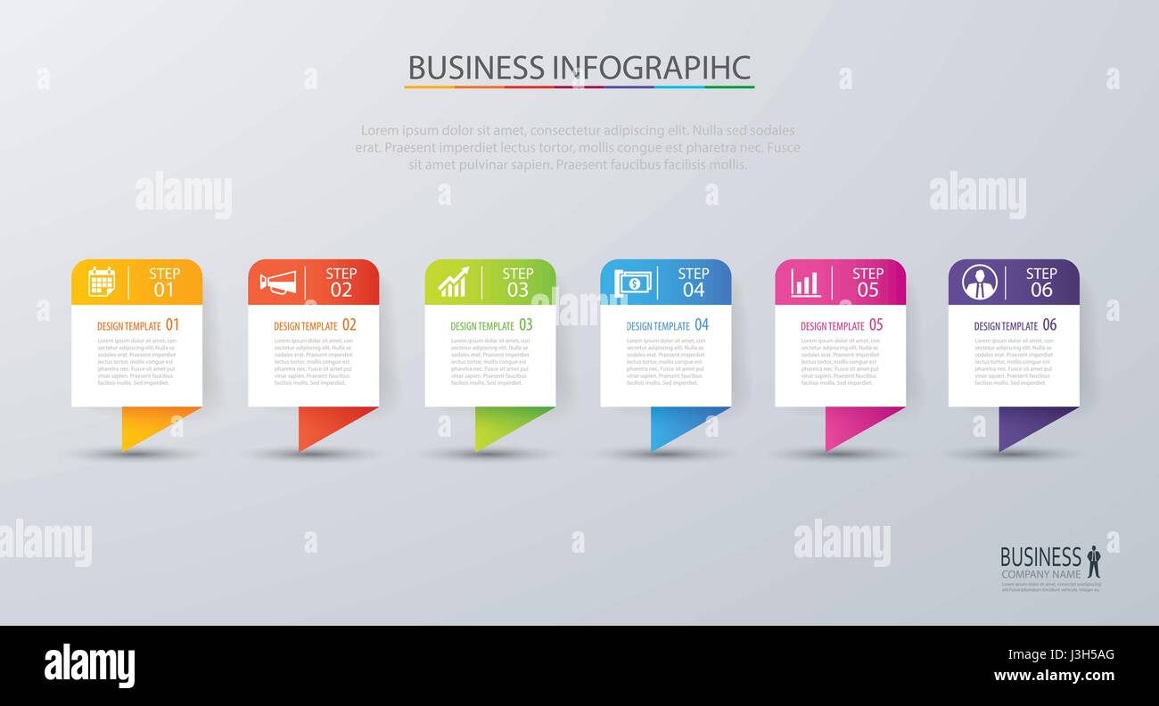Infografico design scheda vettore e modello di marketing aziendale. Può essere utilizzato per il layout di flusso di lavoro, lo schema della relazione annuale, web design. Il concetto di Business w Illustrazione Vettoriale