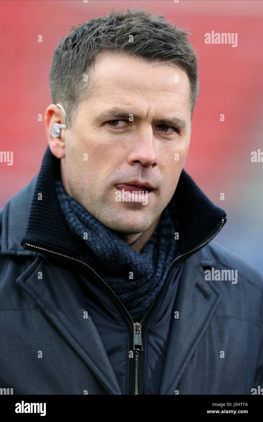 MICHAEL OWEN BT SPORT PRESENTER BT presentatore sportivo SUNDERLAND STADIUM DI LUCE INGHILTERRA 13 Febbraio 2016 Foto Stock