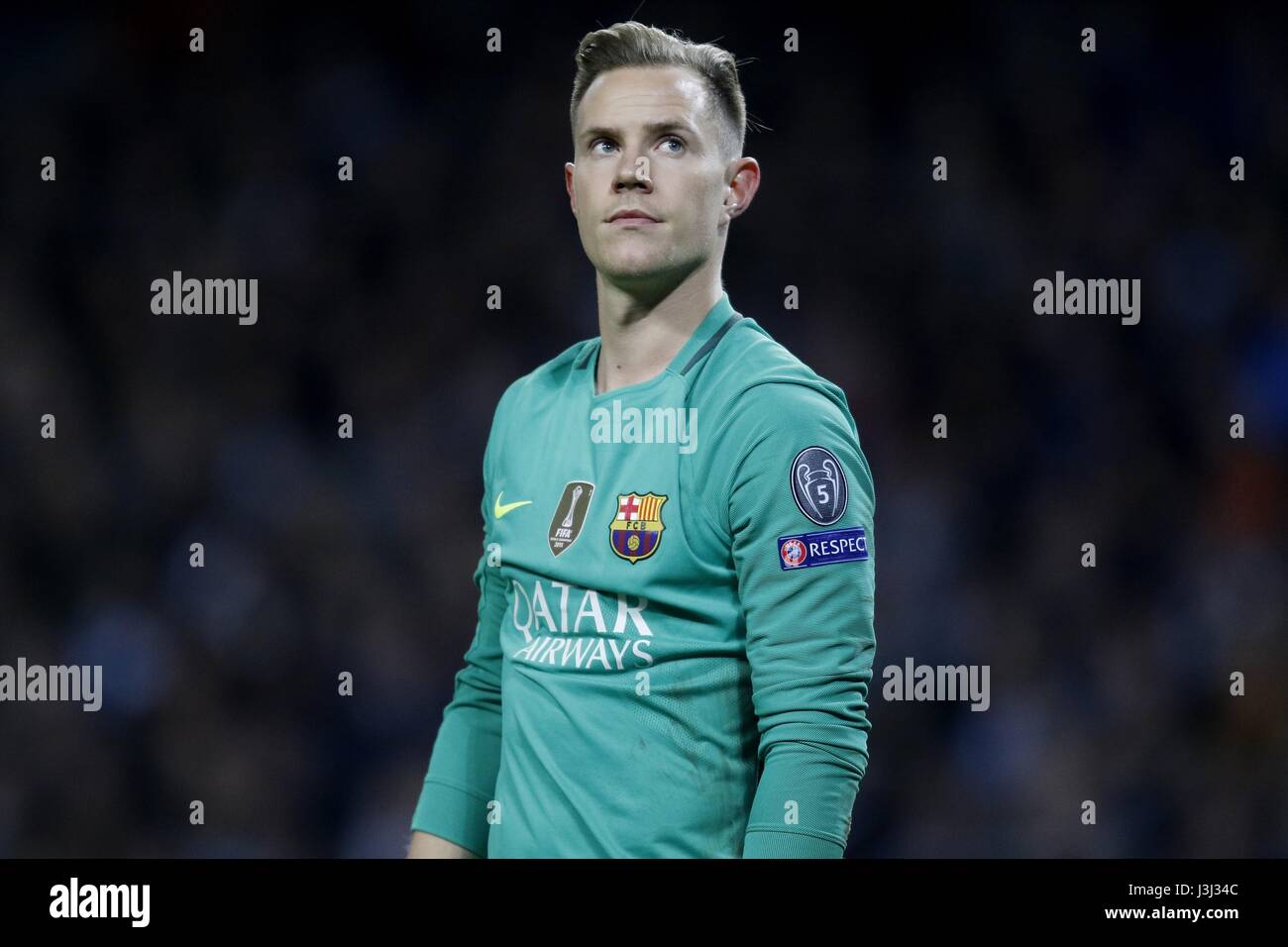 MARC-André TER STEGEN Manchester City V FC BARCELON Etihad Stadium Manchester Inghilterra 01 Novembre 2016 Foto Stock