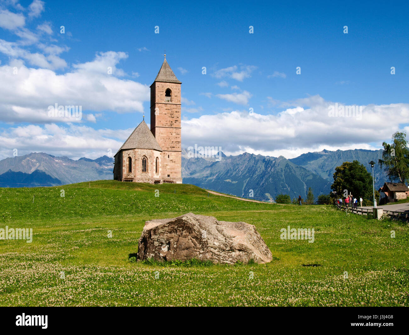 Santa Caterina, Italia - Luglio 17, 2016: la chiesa di Santa Caterina sulla montagna di Merano Foto Stock