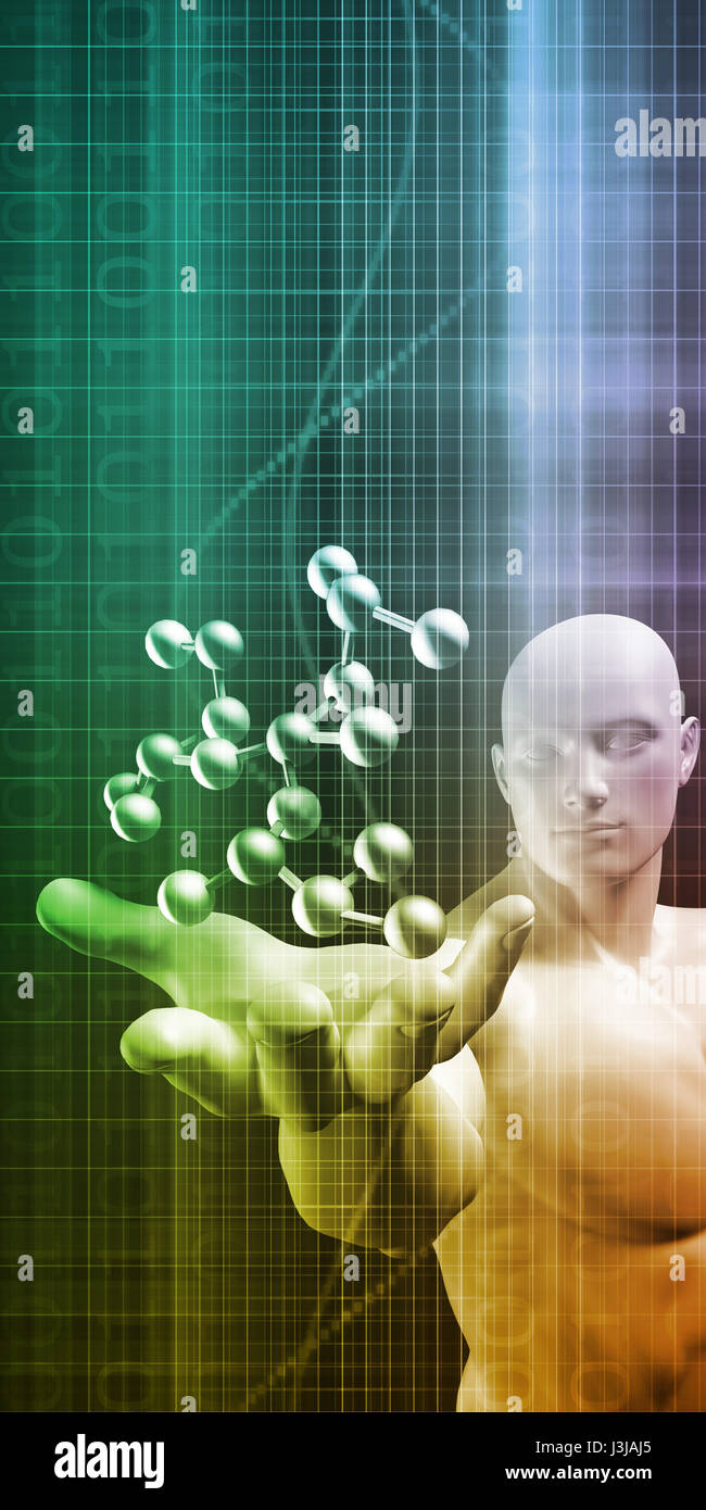 Industria farmaceutica e della biochimica come un concetto di scienza Foto Stock