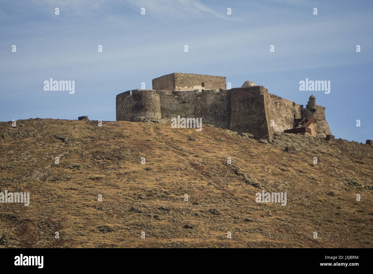 Santa Bárbara Castle Mounte Guanapay, Teguise, Lanzarote, Isole canarie, Spagna Foto Stock