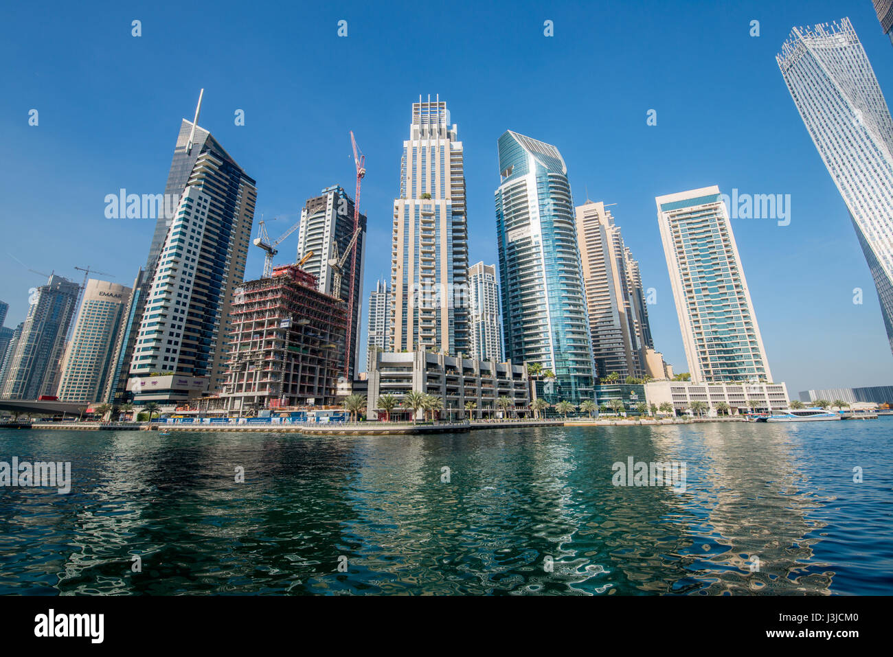 Dubai Emirati Arabi Uniti - grattacieli su marina a Dubai Foto Stock