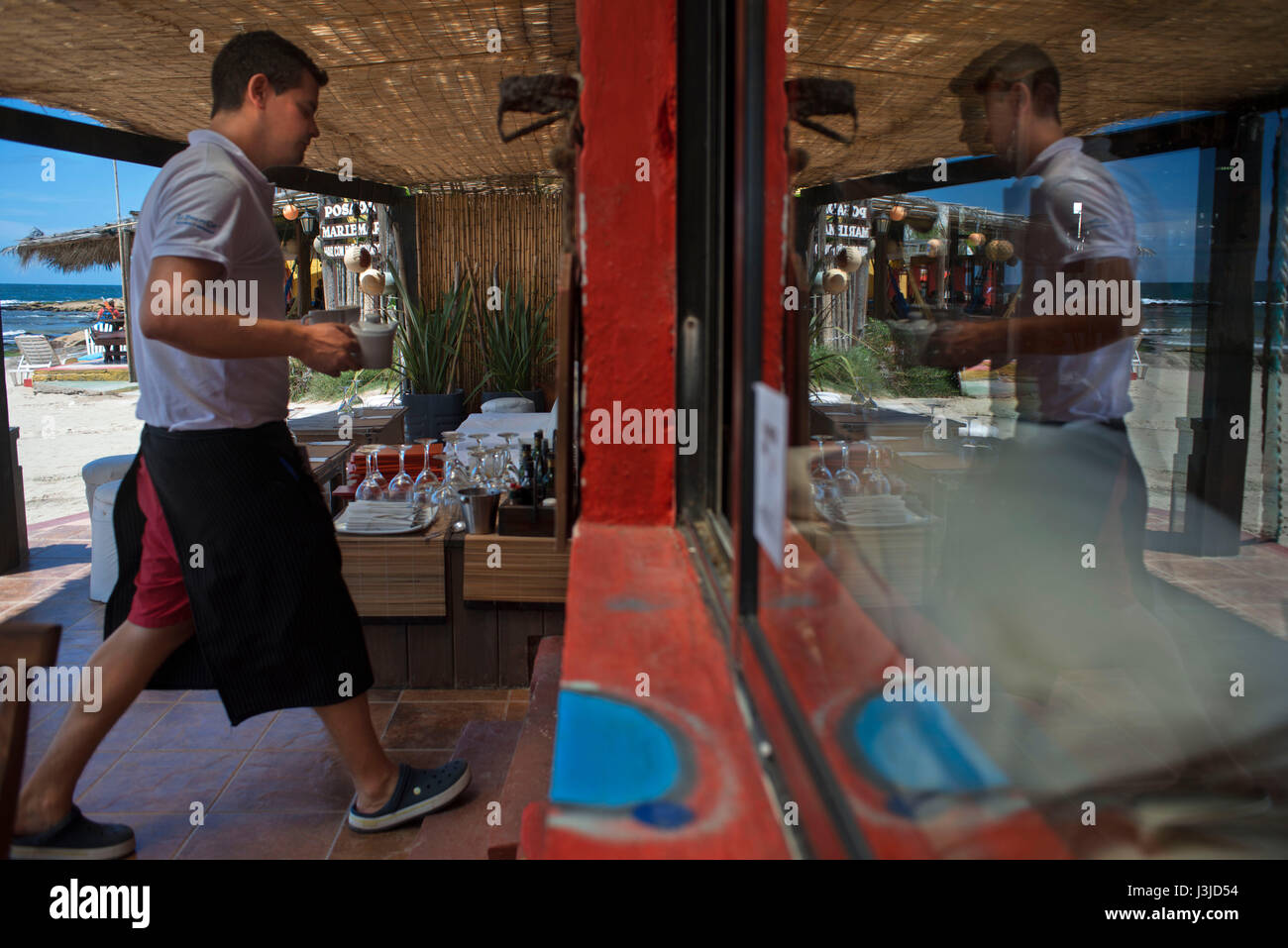 Bel ristorante in Cabo polonio, Rocha, Uruguay Foto Stock