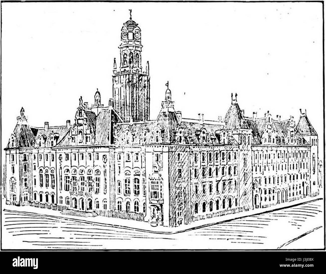 H. Evers ha progettato un concorso per il Municipio di Rotterdam, mostrando concetti architettonici innovativi per edifici civici che mescolano funzionalità e fascino estetico. Foto Stock