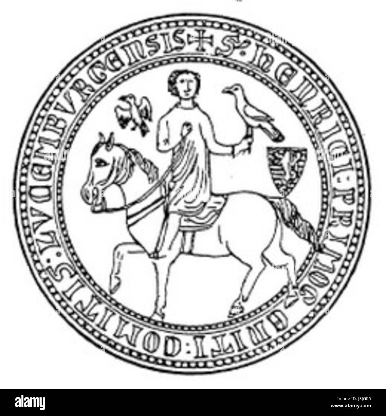 Enrico di Lussemburgo fu una figura storica di spicco nota per la sua influenza nell'Europa medievale, in particolare per il suo ruolo nel Sacro Romano Impero. Fu una figura chiave negli affari politici e religiosi del suo tempo, contribuendo alla stabilità dell'impero e alle relazioni con la Chiesa. Foto Stock