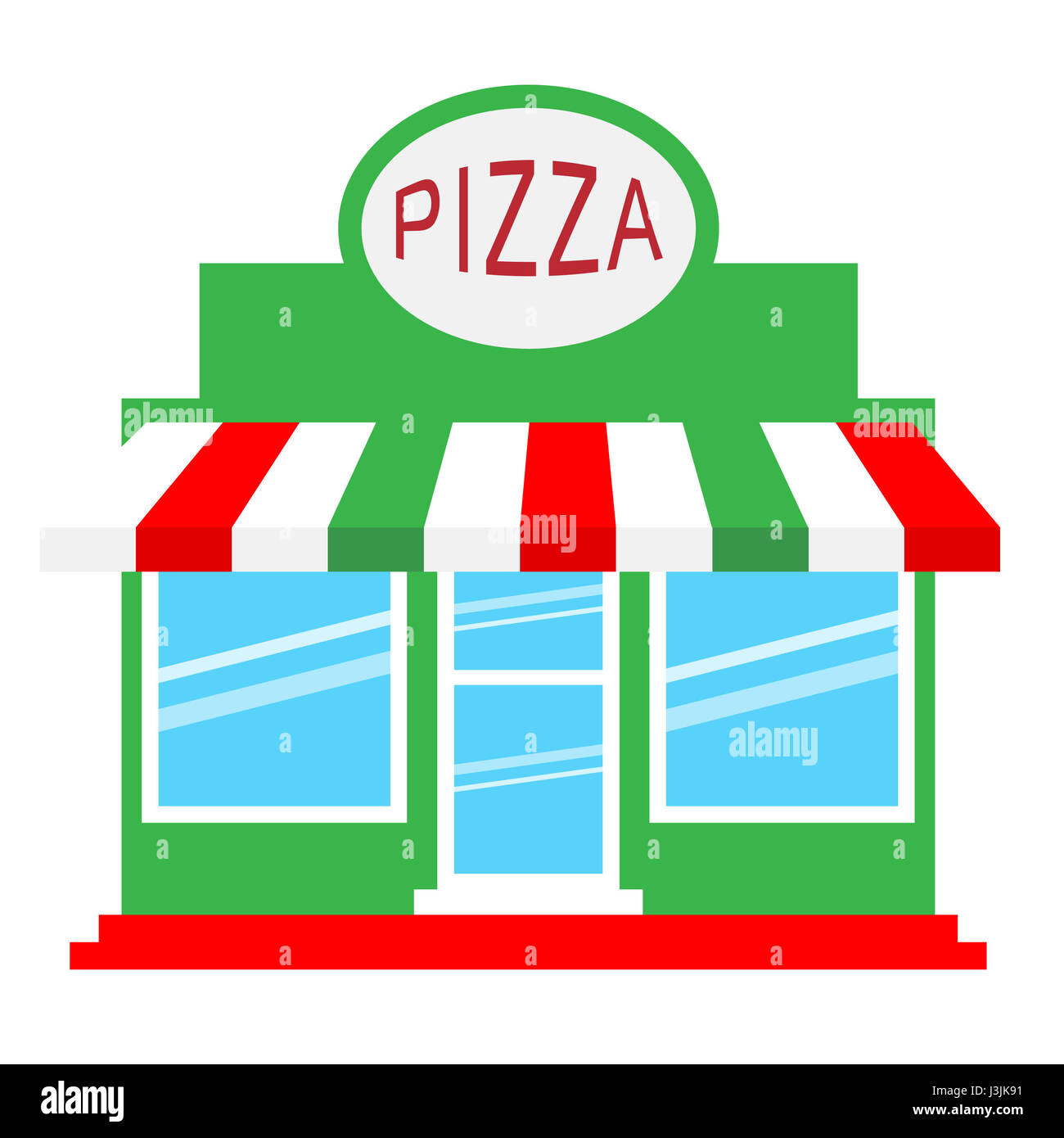 Pizzeria Icona Visualizza Pizzeria Ristorante 3d illustrazione Foto Stock