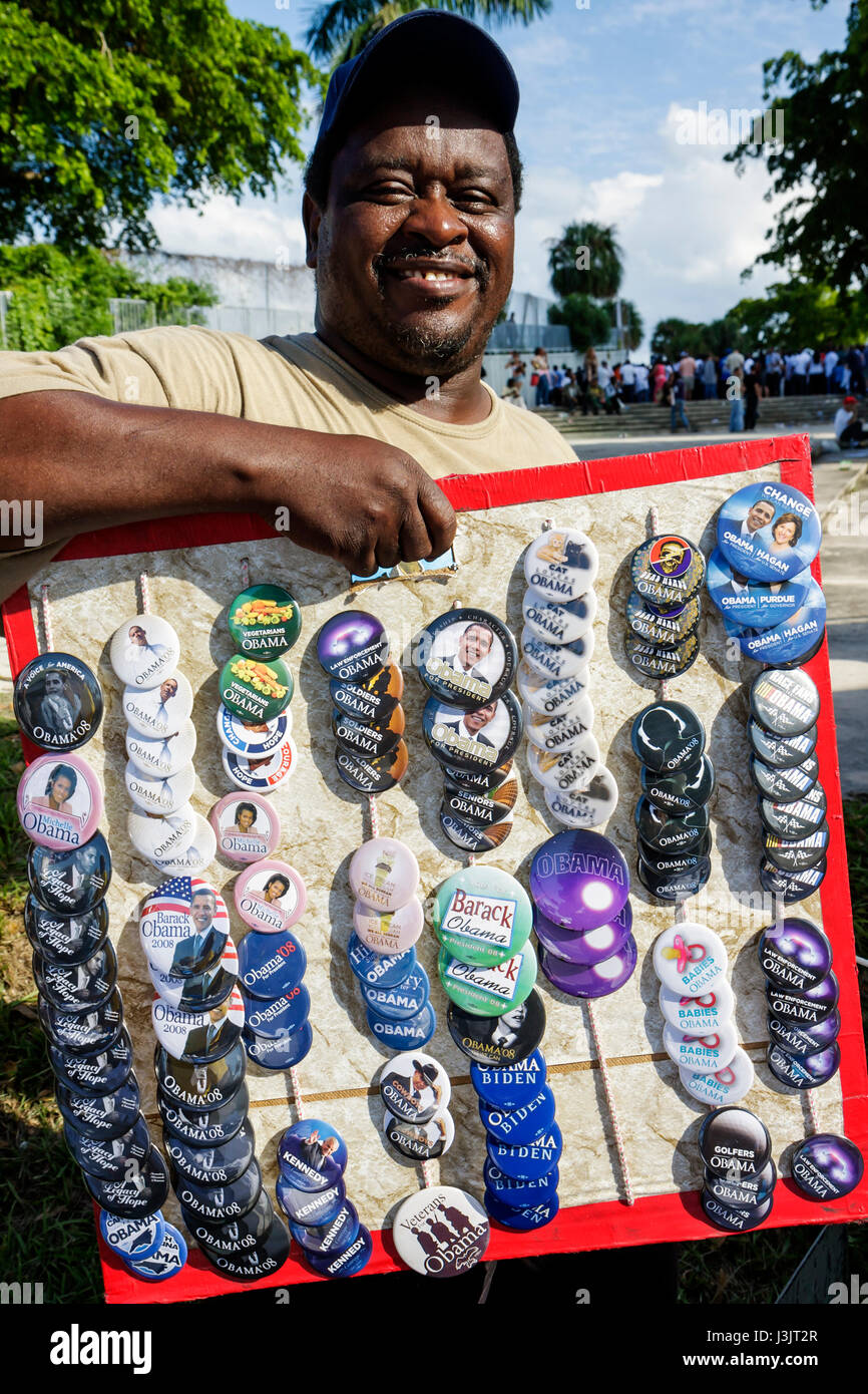 Miami Florida,Biscayne Boulevard,Bicentennial Park,Early Vote for Change Rally,Barack Obama,candidato presidenziale,campagna,campagna,Biden,politica Foto Stock