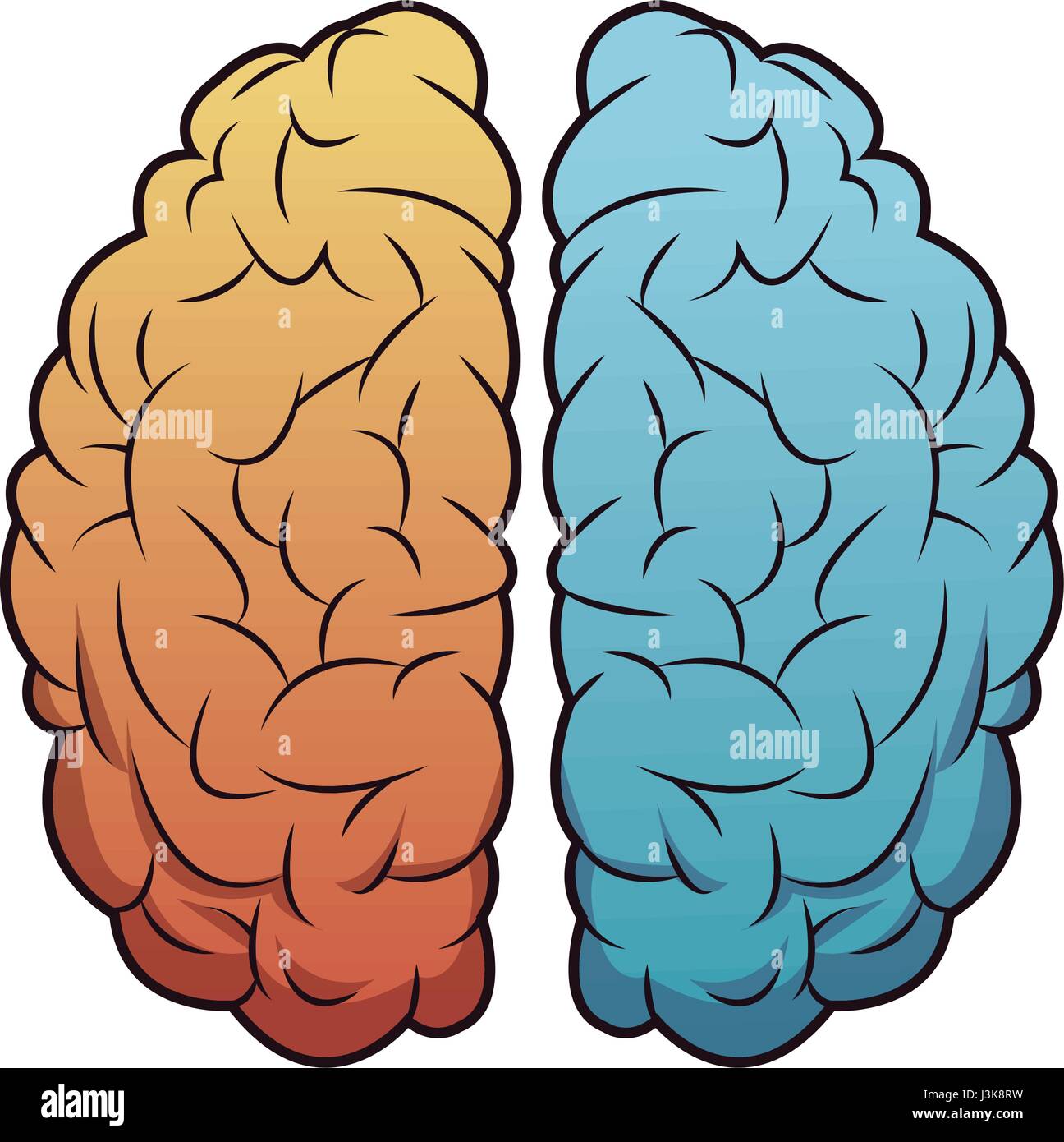 Cervello mente idea creatività immagine di memoria Illustrazione Vettoriale