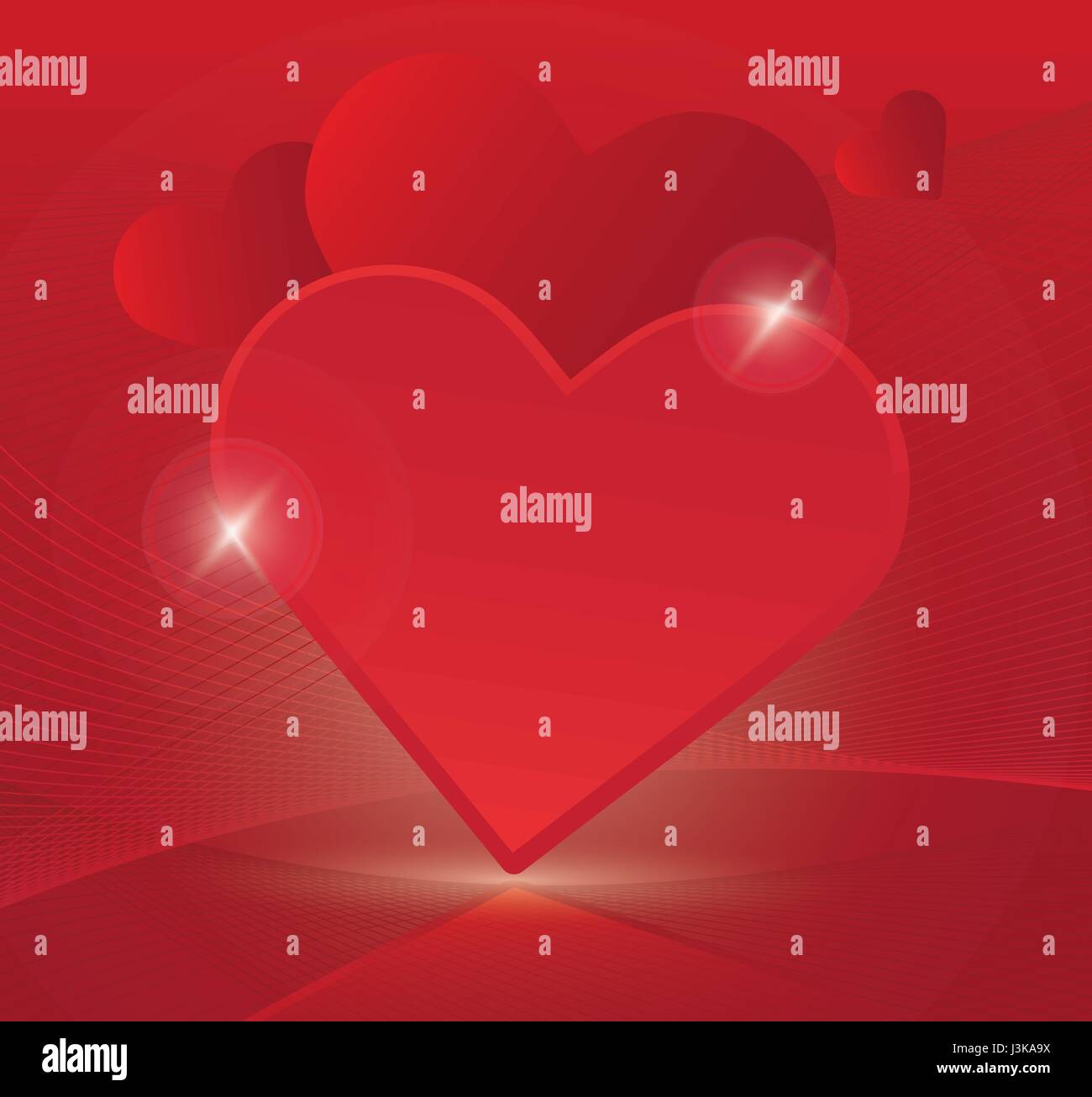 Il simbolo del cuore di amore romantico sfondo vettoriale. Viola dono festivo modello di scheda. Invito decor e pattern. Illustrazione Vettoriale