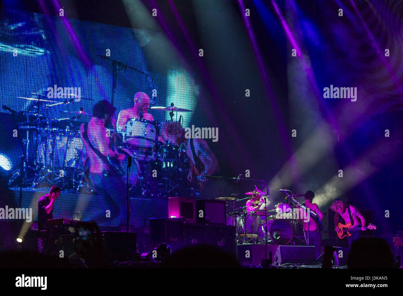 Biffy Clyro effettuando al Sziget Festival a Budapest, Ungheria Foto Stock