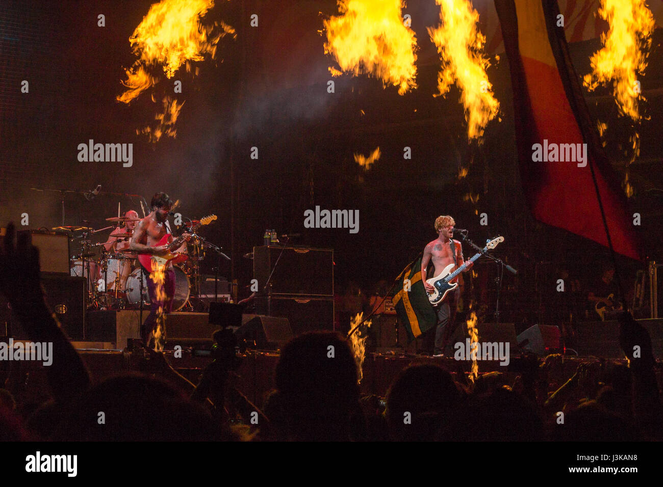 Biffy Clyro effettuando al Sziget Festival a Budapest, Ungheria Foto Stock