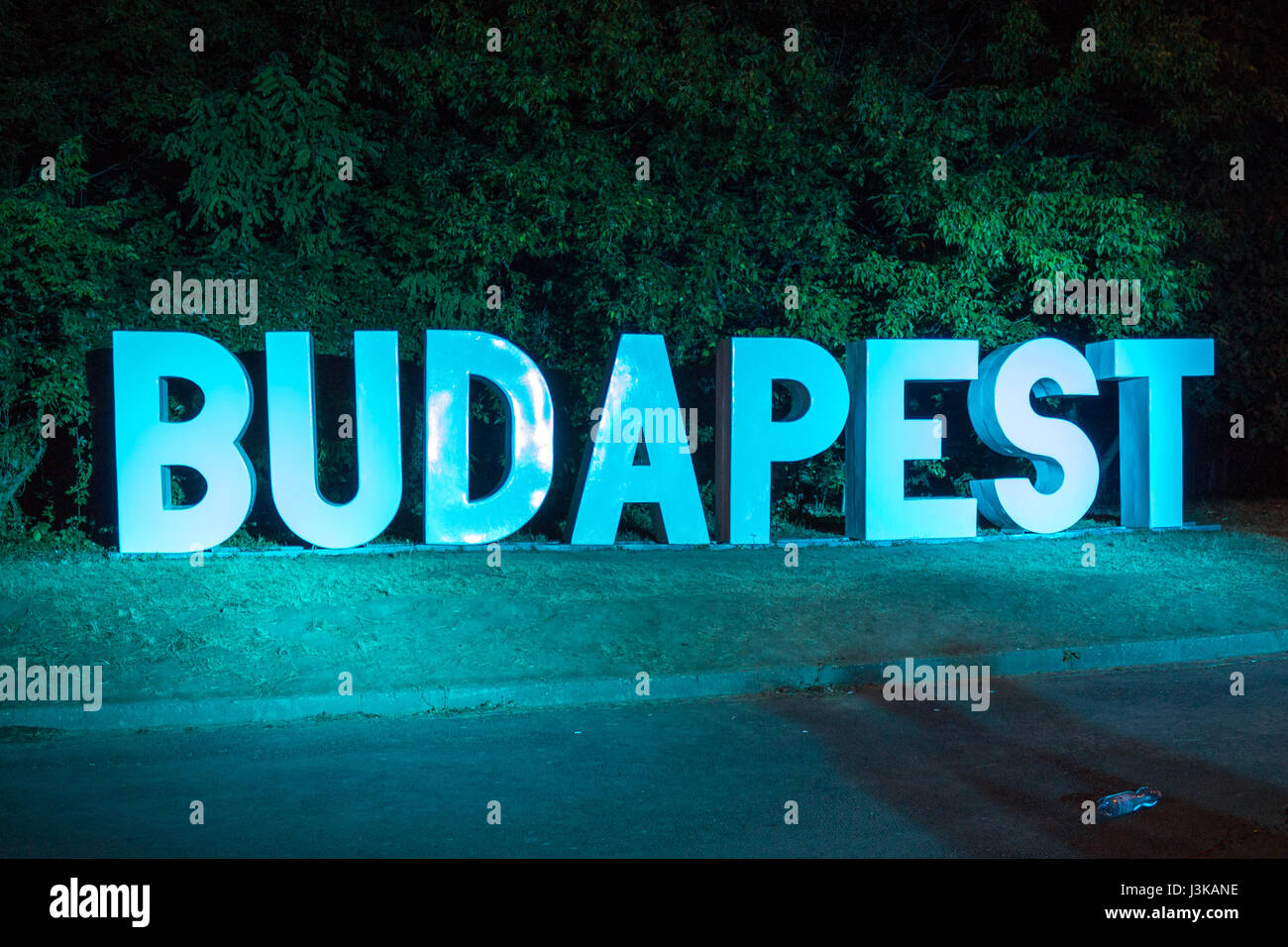 Il segno di Budapest presso il Sziget Festival Foto Stock