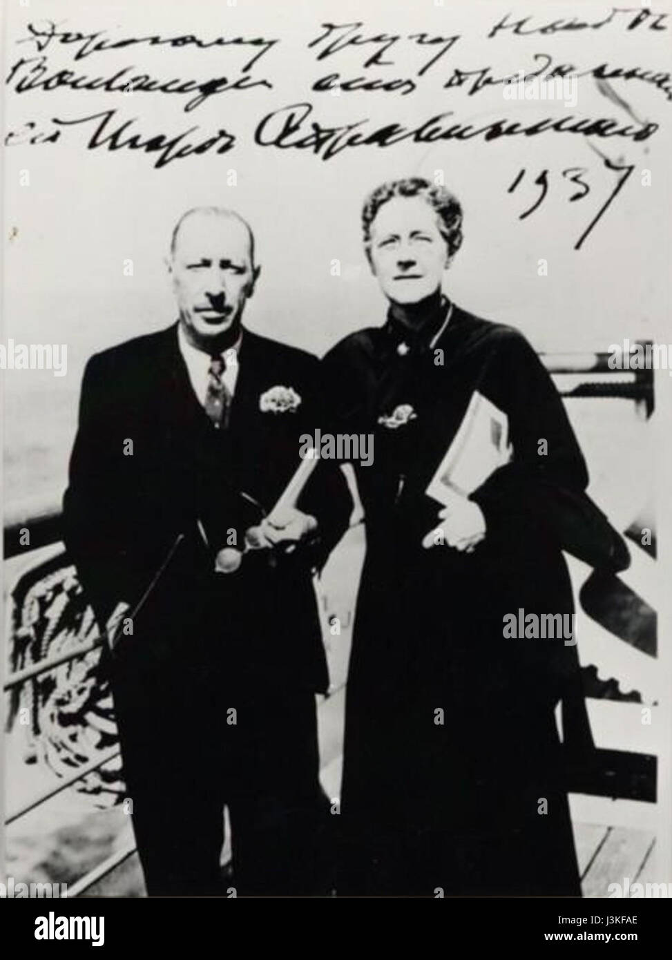 Igor Stravinsky e Nadia Boulanger 1937 Foto Stock