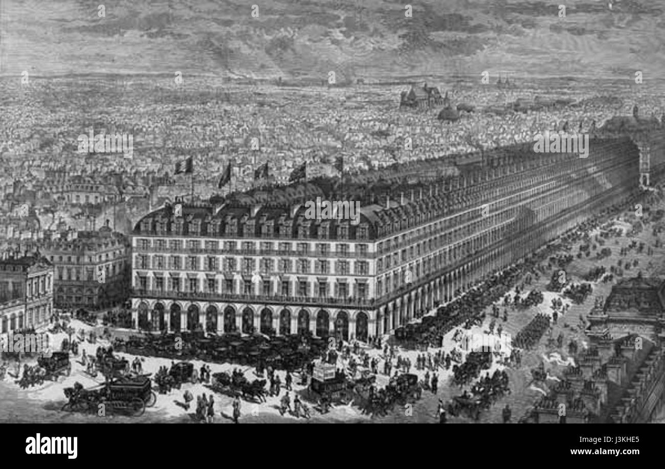 Grands Magasins du Louvre è un grande magazzino di Parigi, situato vicino al Museo del Louvre. Il titolo si riferisce a un indirizzo o a un luogo specifico, incentrato sul significato storico e commerciale del punto vendita. Foto Stock