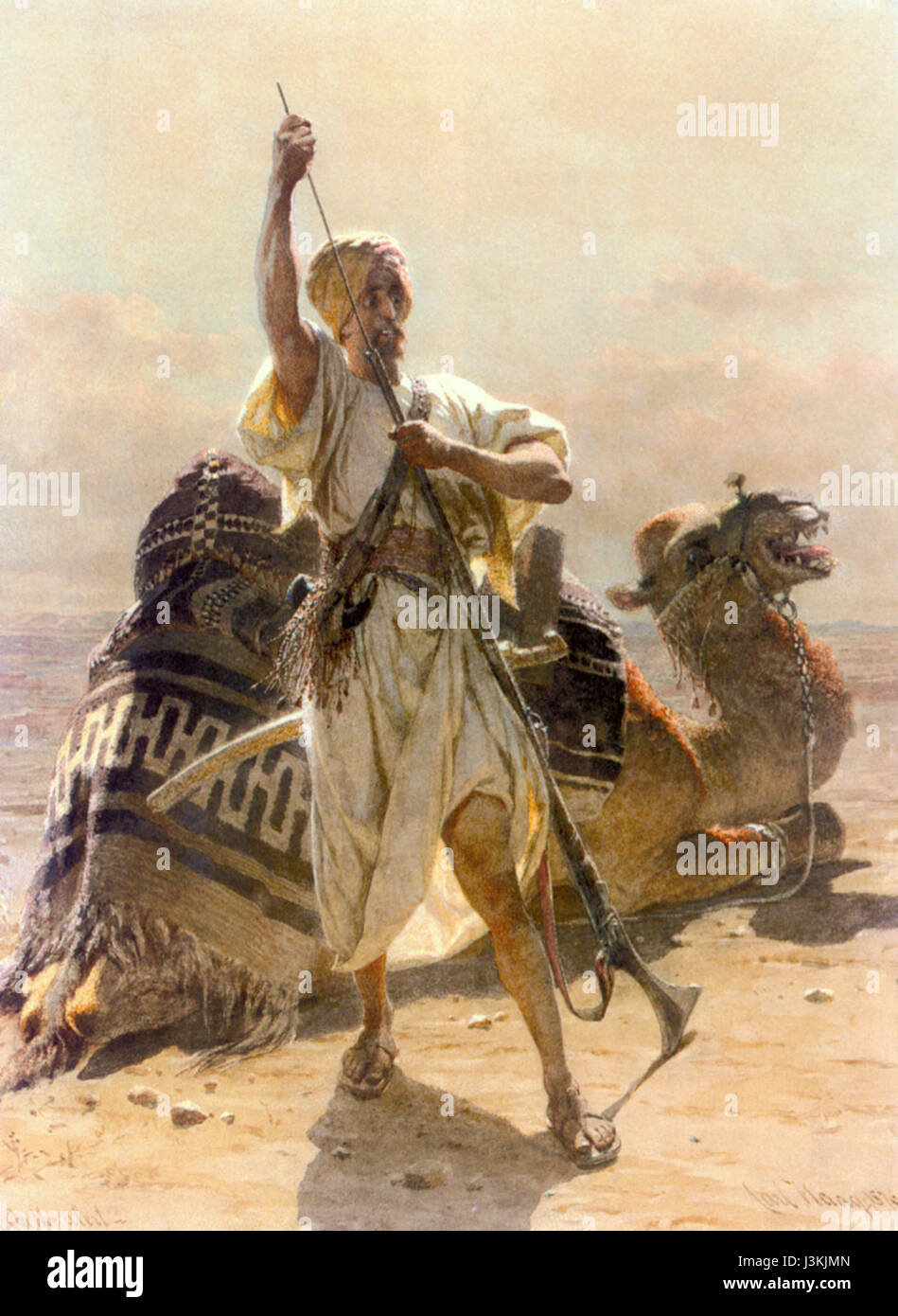 Haag Carl sull'avviso 1876 Acquerello matita su carta Foto Stock