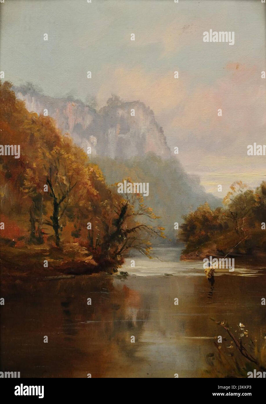 High Tor è un'importante collina calcarea situata nella Derwent Valley, Derbyshire, Inghilterra. E' conosciuto per le sue spettacolari pareti rocciose e offre vedute mozzafiato della valle circostante, rendendolo un luogo popolare per gli escursionisti e gli amanti della natura. Foto Stock