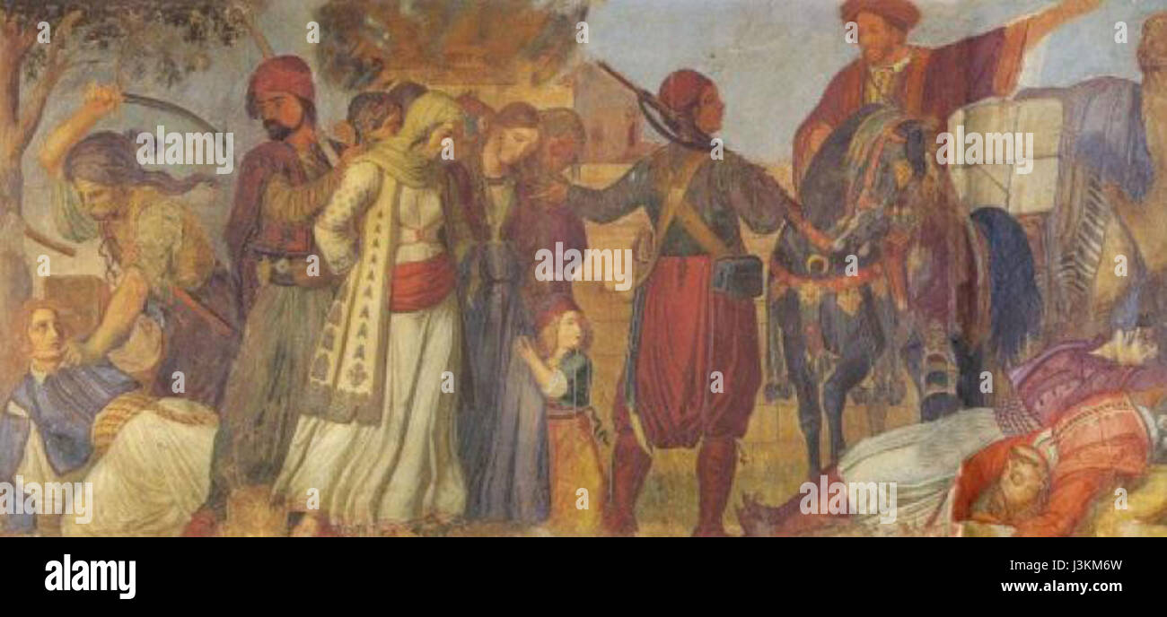 Ibrahim si riferisce probabilmente a Ibrahim Pasha, il leader ottomano che ha svolto un ruolo importante nella guerra d'indipendenza greca, in particolare nella regione del Peloponneso. Le sue campagne e la sua influenza nella zona furono significative durante l'inizio del XIX secolo. Foto Stock