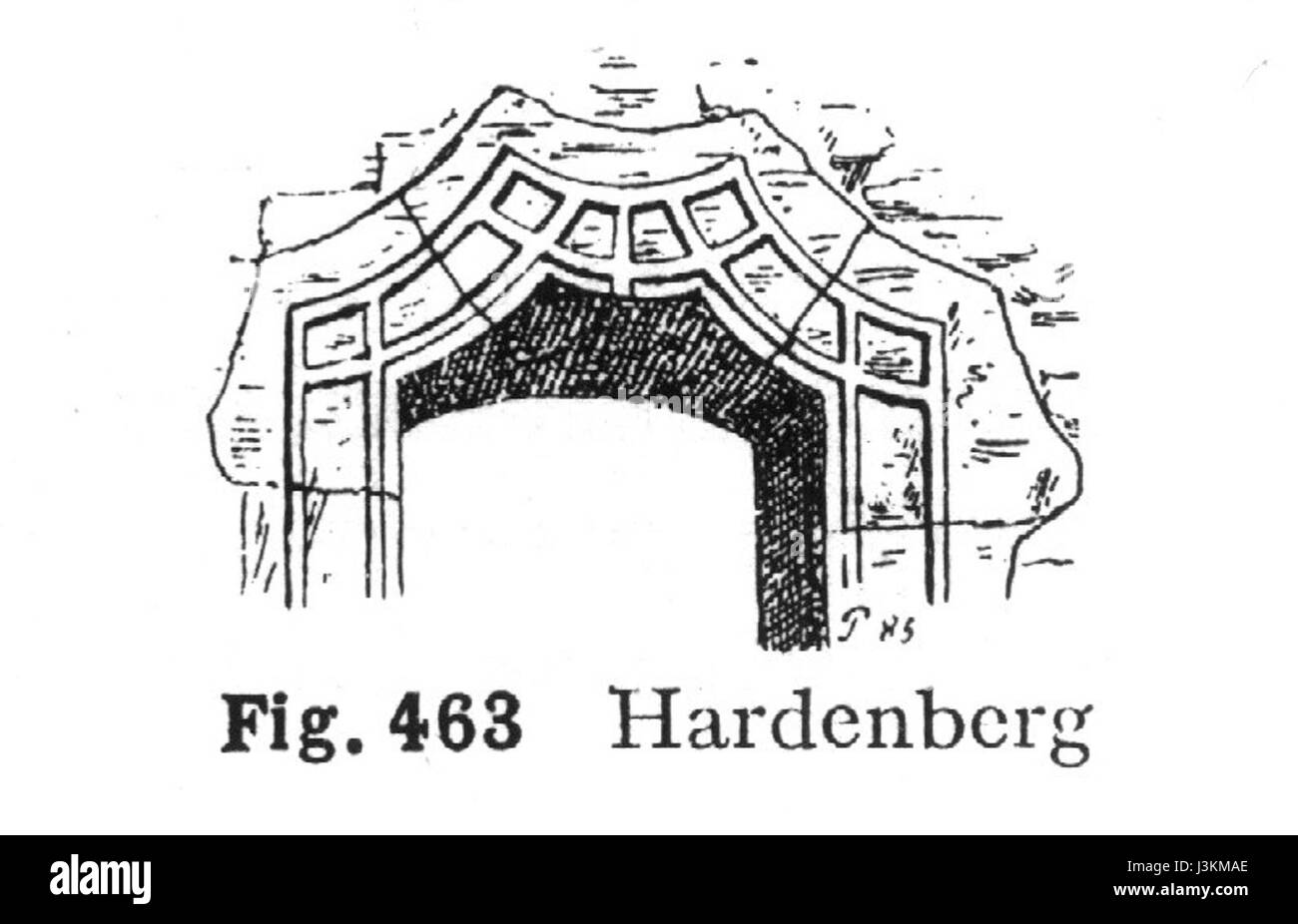 Hardenberg gotisches Fenster Foto Stock