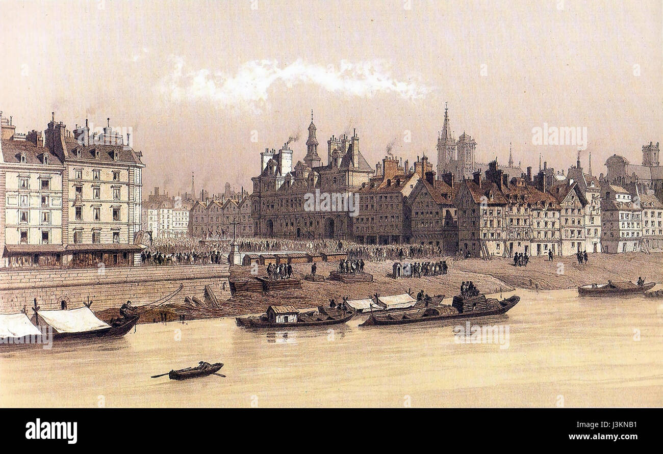 Hotel de la Ville di Parigi 1740 Hoffbauer Foto Stock