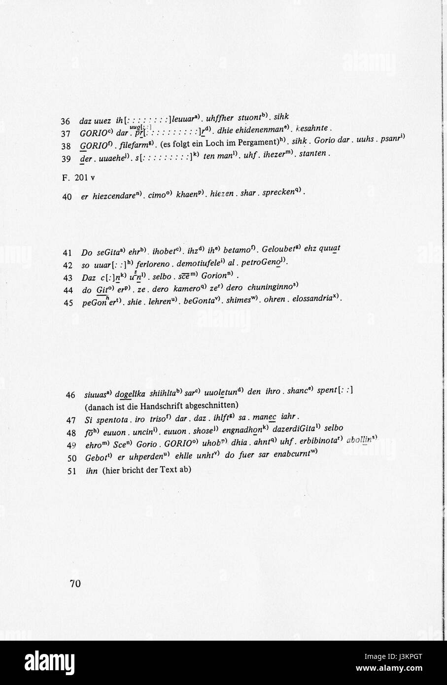 Transkription Georgslied Haubrichs 1979 70 Foto Stock