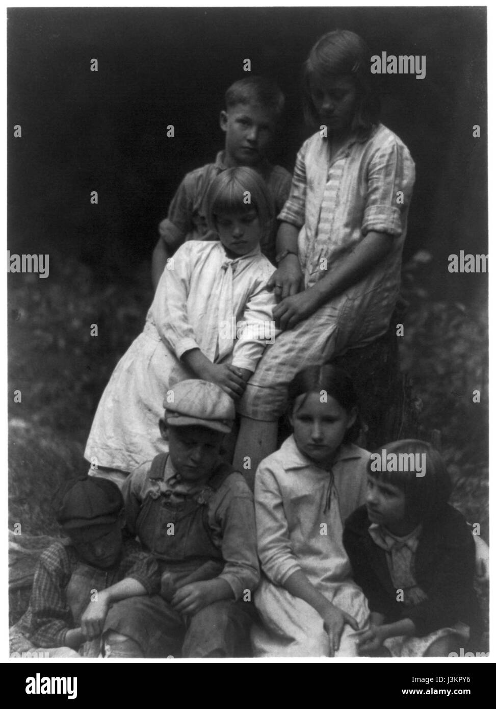Il gruppo di sette figli, fotografia di Doris Ullmann LoC 3A36181U Foto Stock