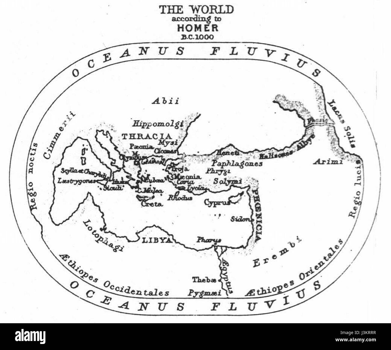 Mappa del mondo di Homer Foto Stock