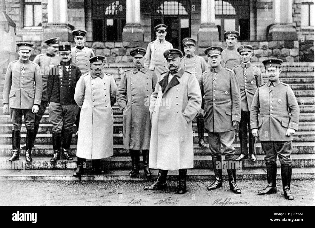 L'Hauptquartier generale di Hindenburg si riferisce al quartier generale di Paul von Hindenburg, un feldmaresciallo tedesco e poi presidente. Il quartier generale fu significativo durante la sua carriera militare nella prima guerra mondiale, in particolare nelle campagne sul fronte orientale. Foto Stock