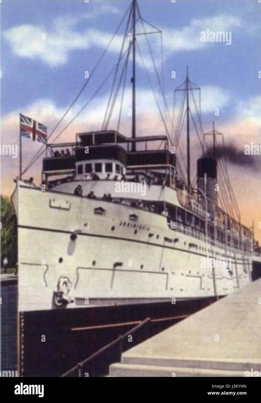 Grandi Laghi Steamship Assiniboia 1907 cartolina Foto Stock
