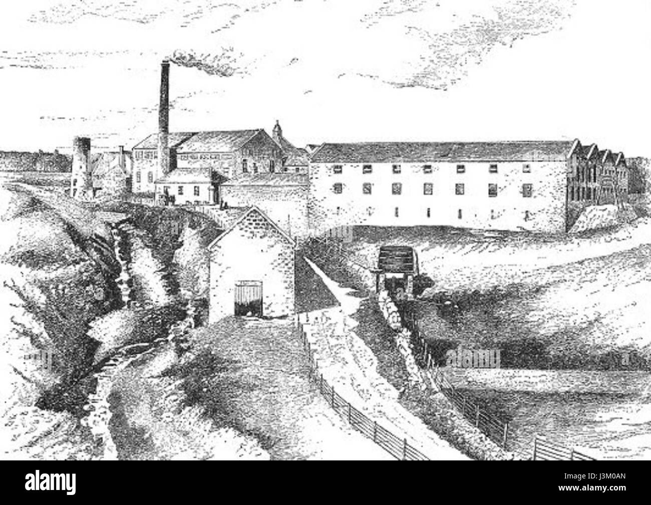 La Glenugie Distillery, situata in Scozia, era una distilleria influente nota per la sua produzione di whisky. Alfred Barnard, un noto scrittore di whisky, documentò la storia del distilleryâ, contribuendo all'eredità dell'artigianato scozzese del whisky. Foto Stock