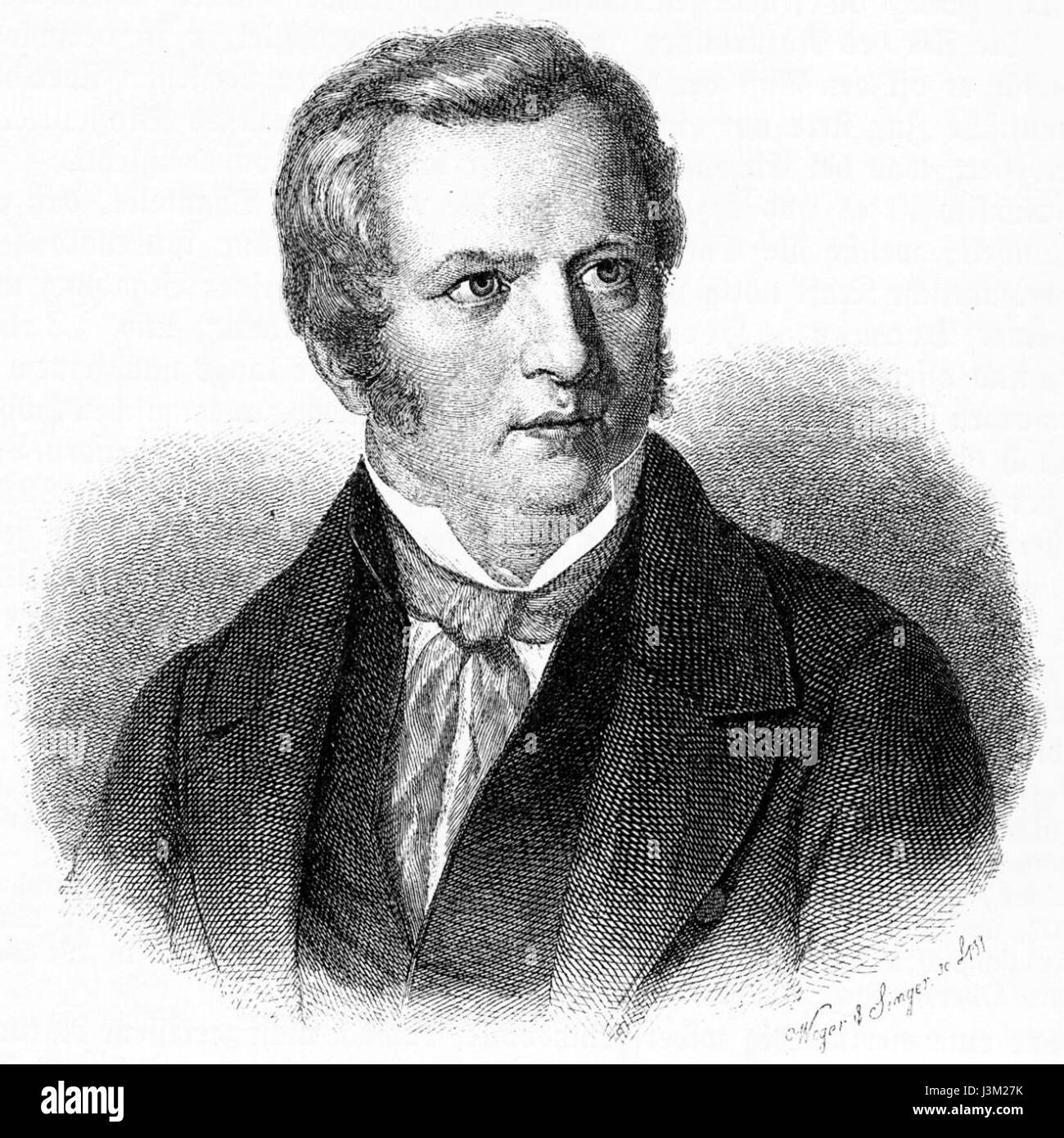 Gustav Schwab fu uno scrittore e studioso tedesco, noto per le sue opere nel XIX secolo. I suoi scritti includono la letteratura tedesca classica e gli adattamenti della mitologia greca, contribuendo al paesaggio culturale e letterario del suo tempo. Foto Stock
