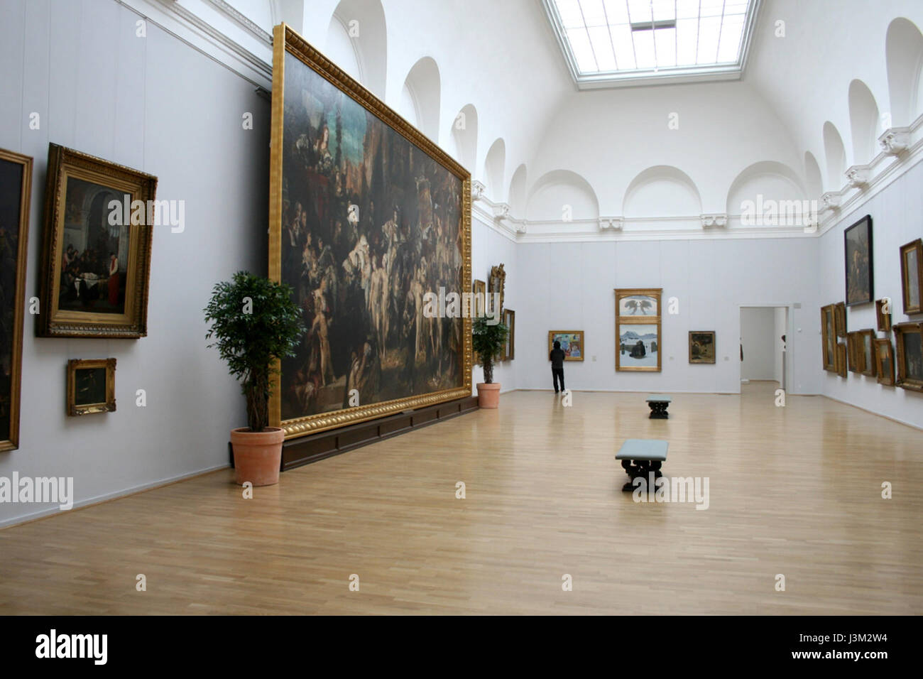 L'Hamburger Kunsthalle è un rinomato museo d'arte di Amburgo, Germania. La sua sala espositiva presenta una varietà di collezioni d'arte significative, tra cui opere dal Medioevo all'arte contemporanea. Foto Stock